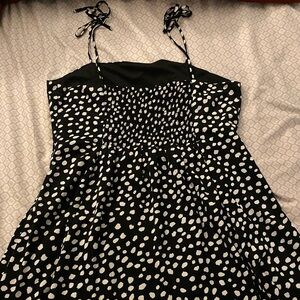 Black and white polka dot dress